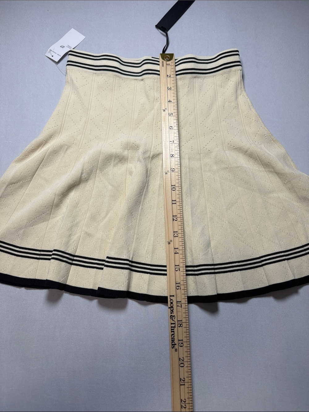 House of Harlow 1960 Cream Knit Pleated Tennis Skirt Size XS NWT - Picture 10 of 10